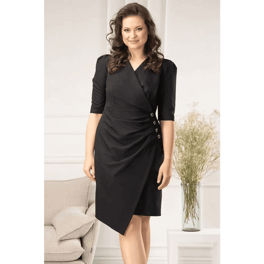 Alena Dress: Elegant Slimming Style for Business Meetings & Formal Occasions - Total Trendz