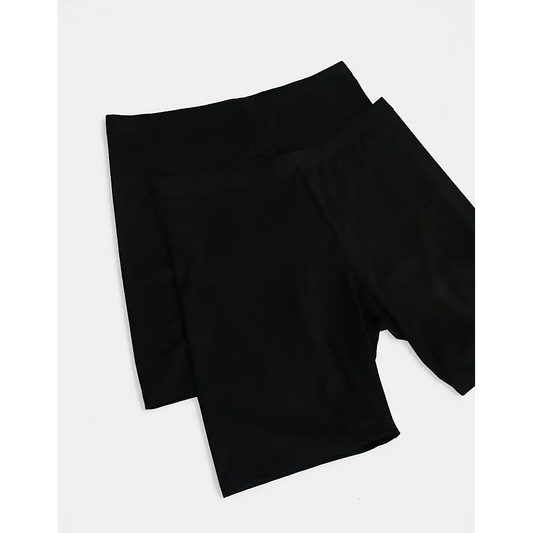 ASOS Design Curve 2 Pack of Basic Legging Shorts in Black - Women