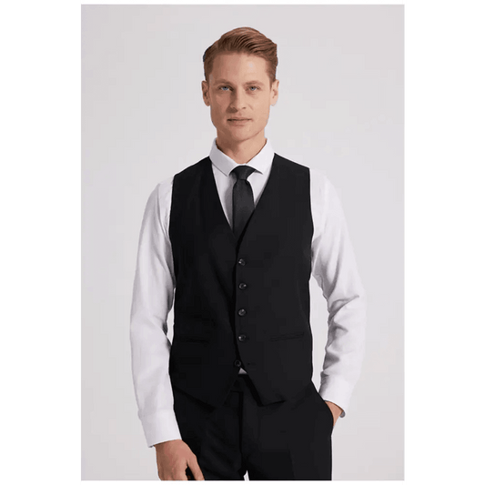 Black Regular Fit Dress Clothing with Lapel Collar - 2 Pieces - Total Trendz