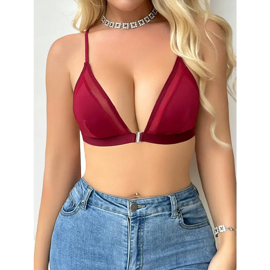 Burgundy Backless Bralette for Bra Sizes 85C 85D 90A 90B - Women Bras & Bralettes