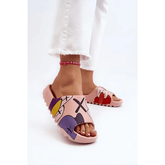 Cartoon Print Rubber Flip-Flops for Fun and Comfort - Total Trendz