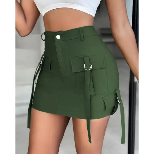 Casual Chic Mini Skirt with Pockets for Everyday Clothing - Total Trendz