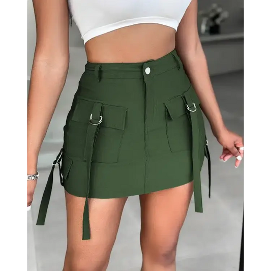 Casual Chic Mini Skirt with Pockets for Everyday Clothing - Total Trendz