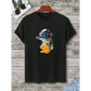 Casual Dark Green Cartoon T-Shirt with Regular Fit and Short Sleeves - Total Trendz