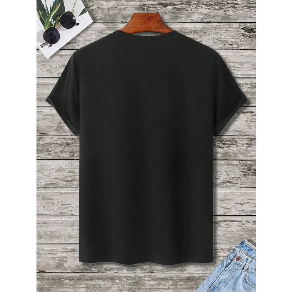 Casual Dark Green Cartoon T-Shirt with Regular Fit and Short Sleeves - Total Trendz