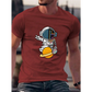 Casual Dark Green Cartoon T-Shirt with Regular Fit and Short Sleeves - Total Trendz