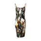 Marble Print Chain Strap Bodycon Dress - Total Trendz