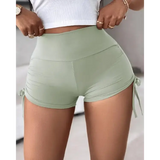 Chic Ruched Active Shorts for Sporty Daily Wear - Total Trendz