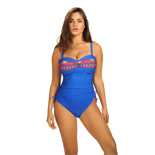 Chlorine-Resistant One-Piece Swimsuit with Adjustable Straps and Neck Tie - Total Trendz