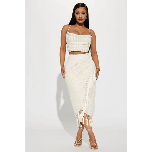 Cream Skirt Set for Stylish Clothing Choices - Total Trendz