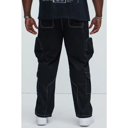 Men’s Straight Fit Zip Fly Cargo Pants with Cotton Button Closure - Total Trendz