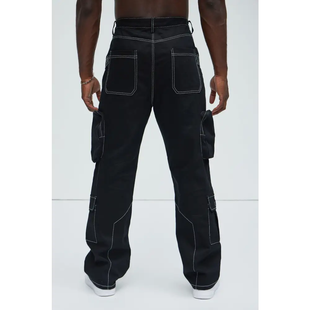 Men’s Straight Fit Zip Fly Cargo Pants with Cotton Button Closure - Total Trendz