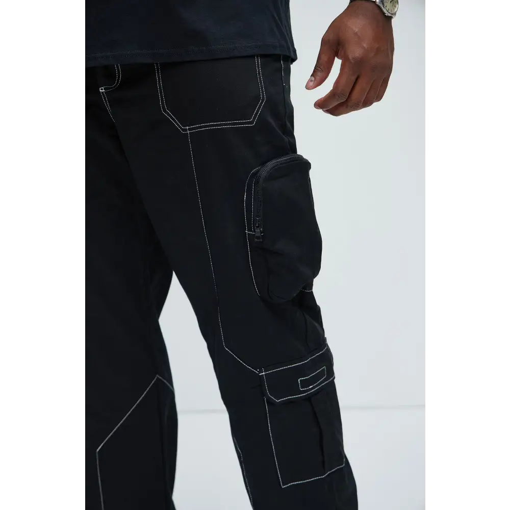 Men’s Straight Fit Zip Fly Cargo Pants with Cotton Button Closure - Total Trendz