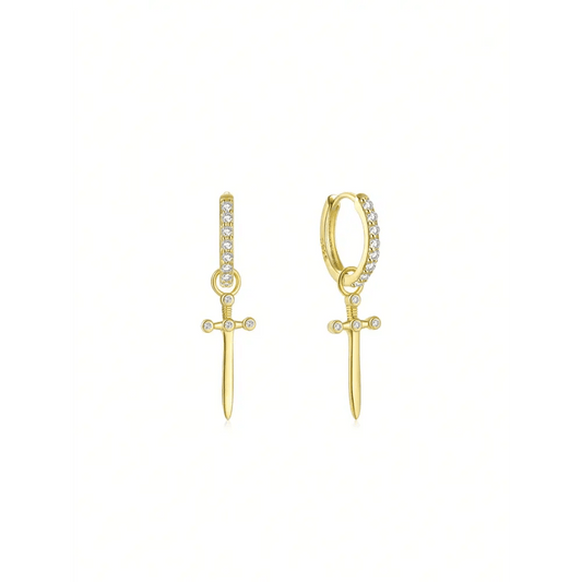 Gold Plated Cubic Zirconia Earrings for Dresses and Special Occasions - Total Trendz