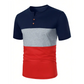 Multicolor Colorblock Casual Top with Short Sleeve Length and Regular Fit - Total Trendz