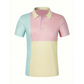 Multicolor Colorblock Polo Shirt with Short Sleeve Length and Regular Fit - Total Trendz