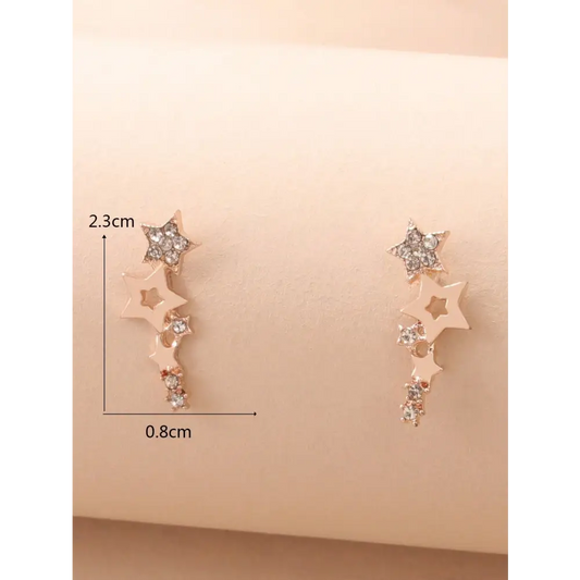 Rose Gold Zinc Alloy Women’s Eardrops for Dress and Clothing Styles - Women Stud Earrings