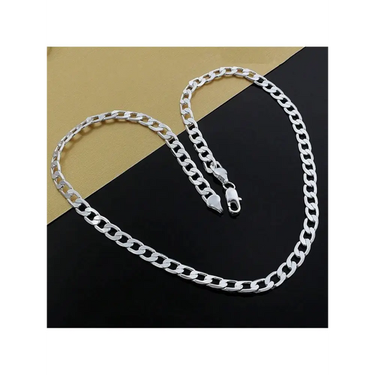 Silver Classic 8mm Punk Ring in 925 Sterling for Men and Women - Chain Necklaces