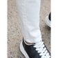 White Straight Leg Denim Jeans with Regular Fit Type for Everyday Clothing - Total Trendz