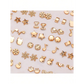 Yellow Gold Magnetic No Earring Studs for Women’s Dress Style - Women Sets