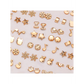 Yellow Gold Magnetic No Earring Studs for Women’s Dress Style - Women Sets